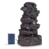 Stonehenge XL Solarbrunnen LED-Beleuchtung Polyresin Li-Ionen-Akku