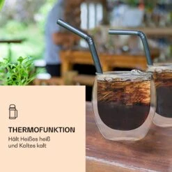 DUOS Jumbo Doppelwandiges Glas 410 Ml Thermofunktion Edelstahl-Löffel -Einrichtungsgeschäft 10040375 de 0004 logo