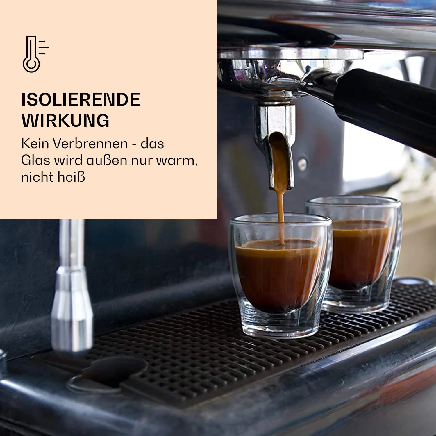 DUOS Doppelwandiges Glas 80 Ml Trinkglas Espresso Borosilikatglas 4 DUOS Doppelwandiges Glas 80 Ml Trinkglas Espresso Borosilikatglas – Bild 2
