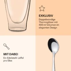 DUOS Doppelwandiges Glas 400 Ml Thermofunktion Inkl. Edelstahl-Löffel 14 DUOS Doppelwandiges Glas 400 Ml Thermofunktion Inkl. Edelstahl-Löffel -Einrichtungsgeschäft 10040387 de 0006 logo