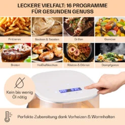 Air Bloom Heißluftfritteuse Dampffunktion 1500W 7,5 Liter 16 Programme 12 Air Bloom Heißluftfritteuse Dampffunktion 1500W 7,5 Liter 16 Programme -Einrichtungsgeschäft 10040497 de 0004 usp