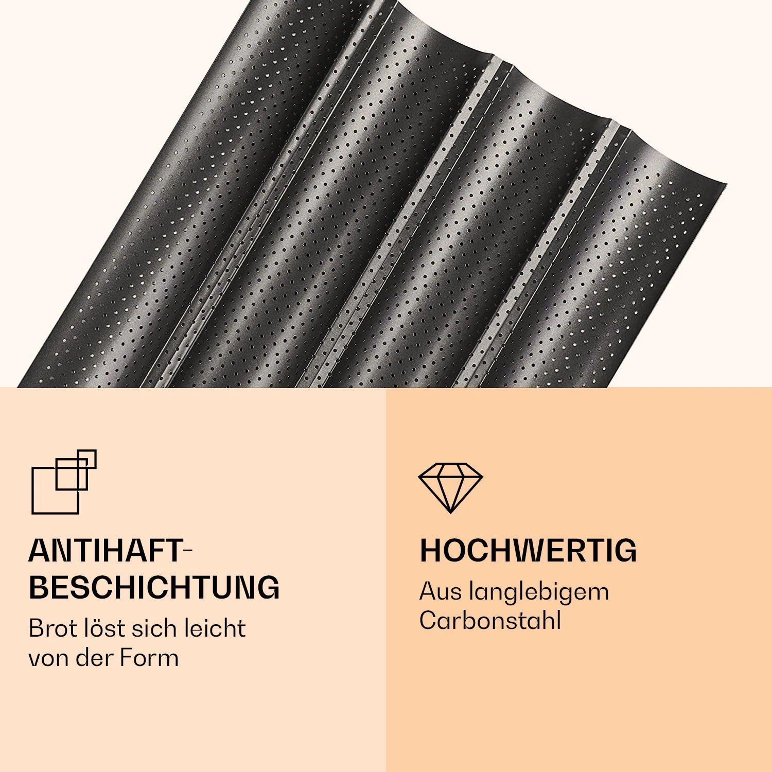 Feelino Baguettblech 4 Mulden 5 Feelino Baguettblech 4 Mulden – Bild 3