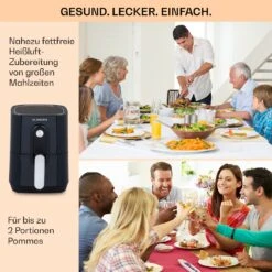 Crisp-Pro Heißluftfritteuse Air Fryer 1400W 2,8 Ltr Timer Edelstahl -Einrichtungsgeschäft 10040698 de 0005 usp