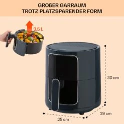 Crisp-Pro Heißluftfritteuse Air Fryer 1400W 3,5 Ltr 8 Programme Timer -Einrichtungsgeschäft 10040701 de 0006 logo