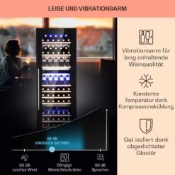 Vinsider 89 Built-In Trio Built-In Weinkühlschrank 5 – 18 °C Touch-Bedienfeld Holzregale -Einrichtungsgeschäft 10040720 de 0004 usp