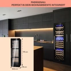 Vinsider 89 Built-In Trio Built-In Weinkühlschrank 5 – 18 °C Touch-Bedienfeld Holzregale -Einrichtungsgeschäft 10040720 de 0006 usp