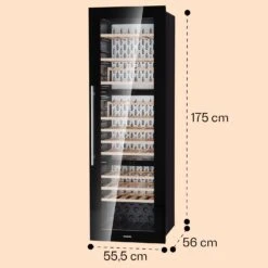 Vinsider 89 Built-In Trio Built-In Weinkühlschrank 5 – 18 °C Touch-Bedienfeld Holzregale -Einrichtungsgeschäft 10040720 yy 0008 dimensions