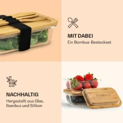 Frischhaltedosen 4er-Set Borosilikatglas Bambusdeckel Stapelbar 4 Größen -Einrichtungsgeschäft 10040858 de 0003 logo