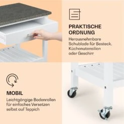 Tennessee Servierwagen Küchenwagen 4 Etagen Holz Granit Mobil -Einrichtungsgeschäft 10041120 de 0005 logo