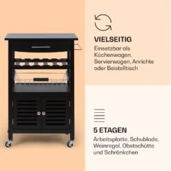 Louisiana Servierwagen Küchenwagen 5 Etagen Holz Handtuchhalter Mobil -Einrichtungsgeschäft 10041123 de 0004 logo