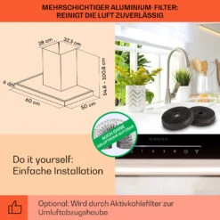 Alinea 60 Dunstabzugshaube 60cm Wandhaube WiFi A++ 500m³/h Touch -Einrichtungsgeschäft 10041171 de 0005 usp