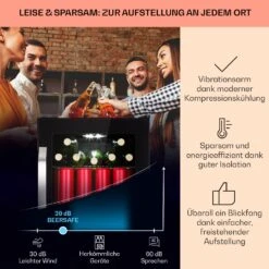 Beersafe 70 Birra Milano Edition Kühlschrank 70 Liter 3 Böden Panoramaglastür Edelstahl -Einrichtungsgeschäft 10041180 de 0003 usp