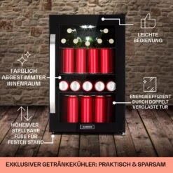 Beersafe 70 Birra Milano Edition Kühlschrank 70 Liter 3 Böden Panoramaglastür Edelstahl -Einrichtungsgeschäft 10041180 de 0006 usp