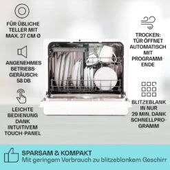 Emerald 5 Slim Geschirrspüler Freistehend 7 Programme Touch-Control -Einrichtungsgeschäft 10041185 de 0002 usp