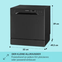 Amazonia 8 Geschirrspülmaschine 1620 Watt Für 8 Maßgedecke 49 DB Aquastop -Einrichtungsgeschäft 10041204 de 0005 usp