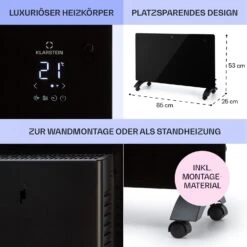 Bansin Crystal Smart Konvektions-Heizgerät 2500W 5 - 50 °C App-Steuerung -Einrichtungsgeschäft 10041211 de 0006 usp