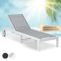 Lucca Lounger Liegestuhl Polyester Aluminium 4-Stufen