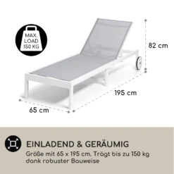 Lucca Lounger Liegestuhl Polyester Aluminium 4-Stufen -Einrichtungsgeschäft 10041231 de 0004 usp