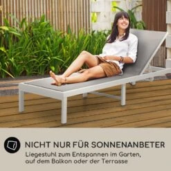 Lucca Lounger Liegestuhl Polyester Aluminium 4-Stufen -Einrichtungsgeschäft 10041231 de 0006 usp