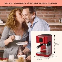 BellaVita Kaffeemaschine 3-in-1 1450 W 20 Bar Milchschäumer -Einrichtungsgeschäft 10041240 de 0005 usp