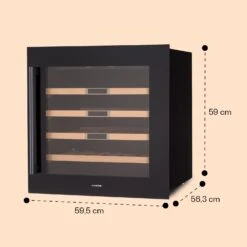 Vinsider 36 Built-In Uno Einbau-Weinkühlschrank 36 Flaschen 92 Ltr Edelstahl -Einrichtungsgeschäft 10041286 yy 0011 dimensions