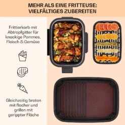 Combo Air Grill-Heißluftfritteuse 5 Programme 1500 Watt 4,5 L Grillkorb 2,5 L Frittierkorb -Einrichtungsgeschäft 10041330 de 0004 usp