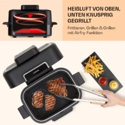 Combo Air Grill-Heißluftfritteuse 5 Programme 1500 Watt 4,5 L Grillkorb 2,5 L Frittierkorb -Einrichtungsgeschäft 10041330 de 0005 usp