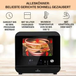 Vita Pro Heißluftfritteuse Dampfgaren 2450 W 18 Ltr 800 Ml Wassertank 11 Vita Pro Heißluftfritteuse Dampfgaren 2450 W 18 Ltr 800 Ml Wassertank -Einrichtungsgeschäft 10041333 de 0003 usp