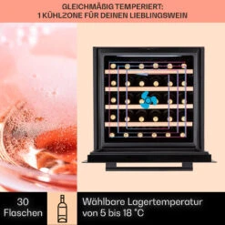 Vinsider 30 Built-In Uno Einbau-Weinkühlschrank 30 Flaschen 77 Ltr Edelstahl -Einrichtungsgeschäft 10041357 de 0003 usp