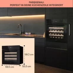 Vinsider 30 Built-In Uno Einbau-Weinkühlschrank 30 Flaschen 77 Ltr Edelstahl -Einrichtungsgeschäft 10041357 de 0006 usp