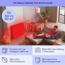 Sanford Smart Ölradiator 2500 W Leistung Wochentimer LED-Display Touch-Panel Klarstein-App -Einrichtungsgeschäft 10041358 de 0005 usp