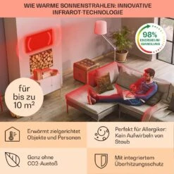 Wonderwall Air Art Smart Infrarotheizung 60x80cm 500W Wandinstallation App-Steuerung Abstrakt -Einrichtungsgeschäft 10041362 de 0003 usp