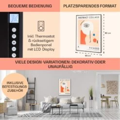 Wonderwall Air Art Smart Infrarotheizung 60x80cm 500W Wandinstallation App-Steuerung Abstrakt -Einrichtungsgeschäft 10041362 de 0005 usp