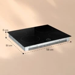 Magnichef 4 Einbaukochfeld Induktion 4 Zonen 7000W Glaskeramik -Einrichtungsgeschäft 10041380 yy 0009 dimensions