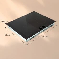 Magnichef 4 Flex Einbaukochfeld Induktion 4 Zonen / Flexzone 7000W Glaskeramik -Einrichtungsgeschäft 10041381 yy 0011 dimensions