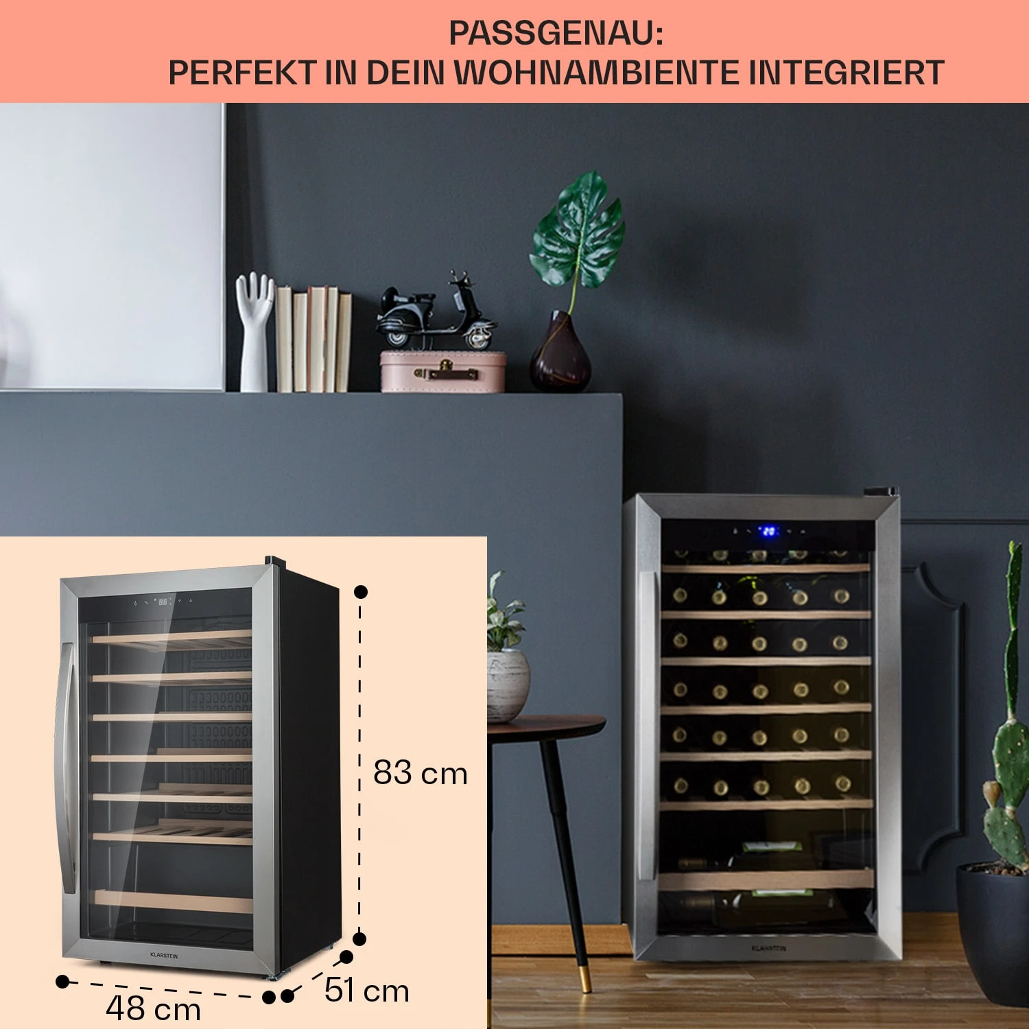 Vinamour 32 Uno Weinkühlschrank 1 Zone 95 L / 36 Flaschen 4-18°C Touch 8 Vinamour 32 Uno Weinkühlschrank 1 Zone 95 L / 36 Flaschen 4-18°C Touch – Bild 6