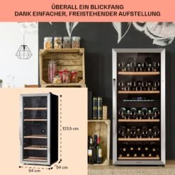 Vinamour 66 Duo Weinkühlschrank 2 Zonen 204 L/79 Flaschen 5-18°C Touch -Einrichtungsgeschäft 10041394 de 0006 usp
