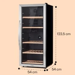 Vinamour 66 Duo Weinkühlschrank 2 Zonen 204 L/79 Flaschen 5-18°C Touch -Einrichtungsgeschäft 10041394 yy 0008 dimensions