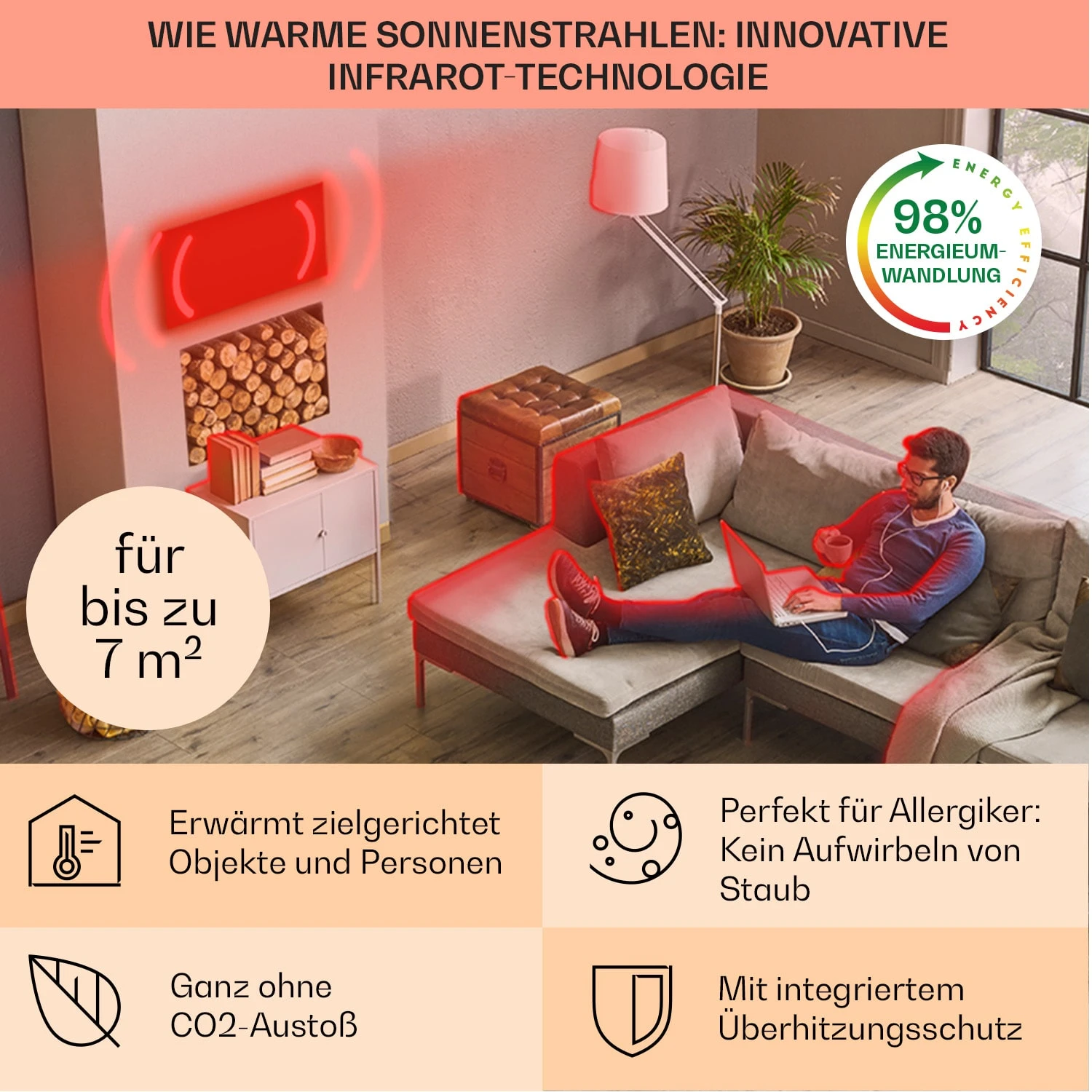 Wonderwall Santorini Smart Infrarot-Heizung 60x60cm 500W Timer IP24 6 Wonderwall Santorini Smart Infrarot-Heizung 60x60cm 500W Timer IP24 – Bild 4