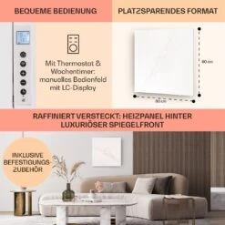 Wonderwall Santorini Smart Infrarot-Heizung 60x60cm 500W Timer IP24 -Einrichtungsgeschäft 10041818 de 0006 usp