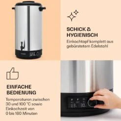 Abbey 60 Einkochautomat Getränkespender 60L 100°C 180min Edelstahl -Einrichtungsgeschäft 10041840 de 0004 logo