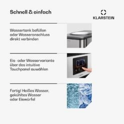 Aqueous Eiswürfelmaschine 3-in-1: Eiswürfel, Wasserspender: Heiß & Kalt 20 Kg/24h -Einrichtungsgeschäft 10041845 de 0004 usp