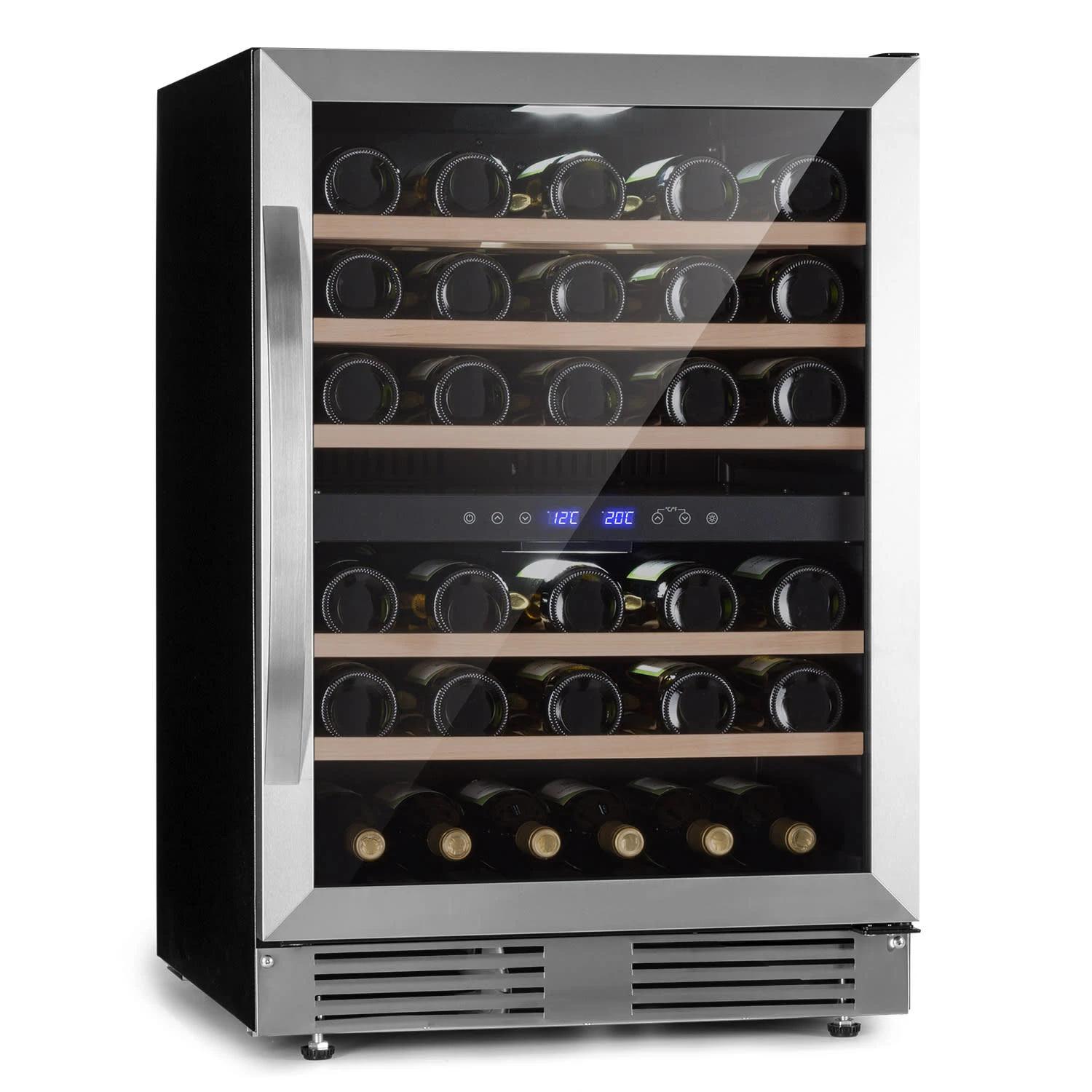 Vinovilla 50 Duo Zweizonen-Weinkühlschrank 53l 17 Fl. 3-Farben Glastür 3 Vinovilla 50 Duo Zweizonen-Weinkühlschrank 53l 17 Fl. 3-Farben Glastür