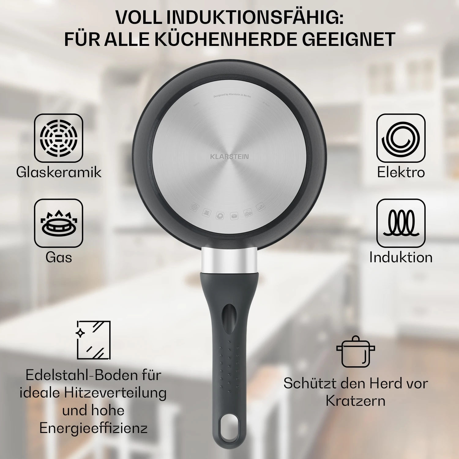 Noto Endurance Kasserolle Ø16cm Geschmiedetes Aluminium Induktion Antihaft 6 Noto Endurance Kasserolle Ø16cm Geschmiedetes Aluminium Induktion Antihaft – Bild 4