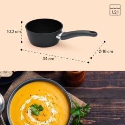 Noto Endurance Kasserolle Ø16cm Geschmiedetes Aluminium Induktion Antihaft 17 Noto Endurance Kasserolle Ø16cm Geschmiedetes Aluminium Induktion Antihaft -Einrichtungsgeschäft 10045005 yy 0008 dimensions