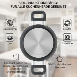 Noto Endurance Kochtopf Ø20cm Geschmiedetes Aluminium Deckel Induktion PTFE-Antihaftbeschichtung -Einrichtungsgeschäft 10045006 de 0004 usp