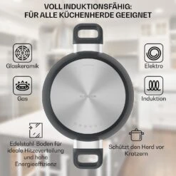 Noto Endurance Kochtopf Ø24cm Geschmiedetes Aluminium Deckel Induktion PTFE-Antihaftbeschichtung -Einrichtungsgeschäft 10045007 de 0004 usp