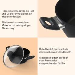 Noto Endurance Kochtopf Ø24cm Geschmiedetes Aluminium Deckel Induktion PTFE-Antihaftbeschichtung -Einrichtungsgeschäft 10045007 de 0007 usp