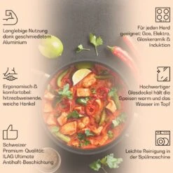 Noto Endurance Kochtopf Ø28cm Geschmiedetes Aluminium Deckel Induktion PTFE-Antihaftbeschichtung 12 Noto Endurance Kochtopf Ø28cm Geschmiedetes Aluminium Deckel Induktion PTFE-Antihaftbeschichtung -Einrichtungsgeschäft 10045008 de 0002 usp