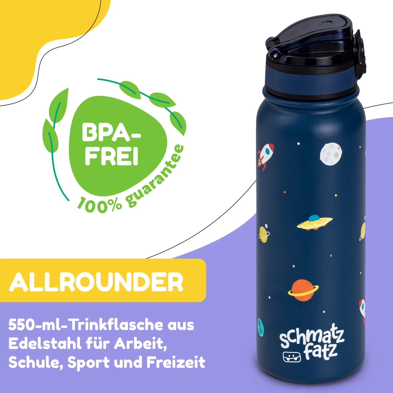 Wakaba Thermosflasche 550 Ml Edelstahl Tritan BPA-frei 4 Wakaba Thermosflasche 550 Ml Edelstahl Tritan BPA-frei – Bild 2